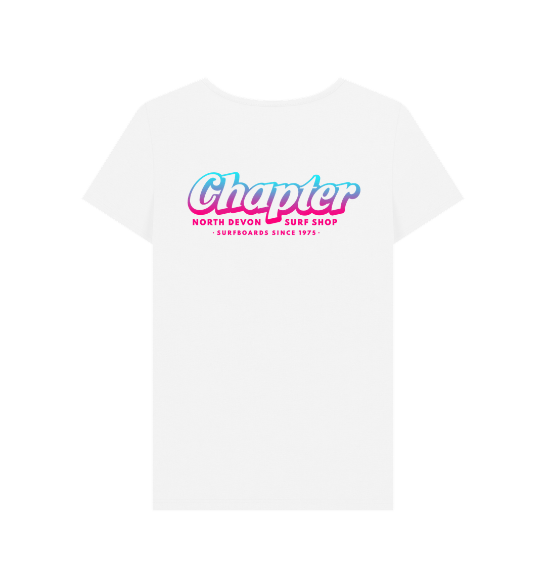 Chapter Classic Logo Women's White Crew Tee