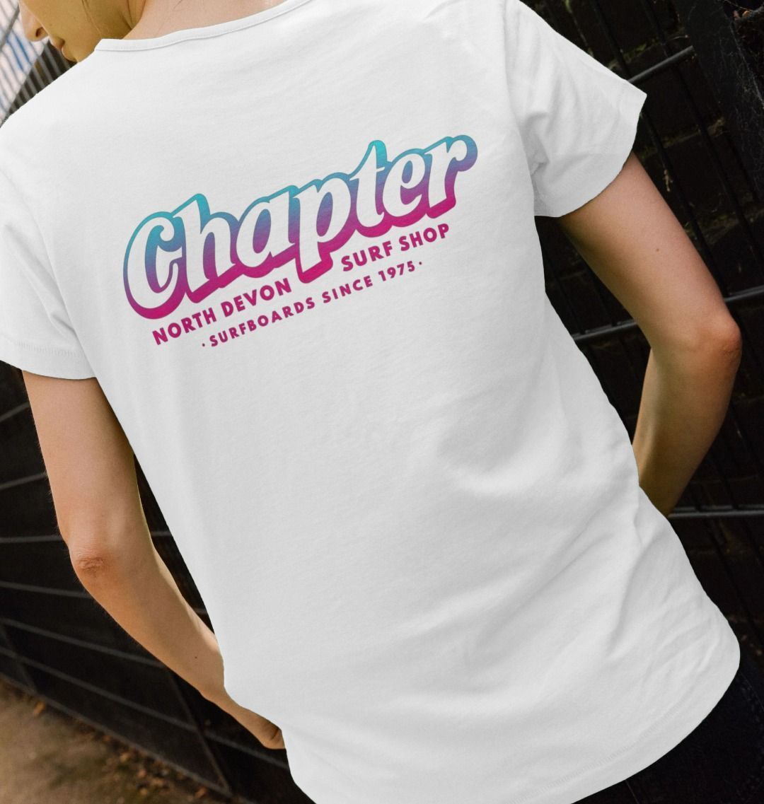 Chapter Classic Logo Women's White Crew Tee